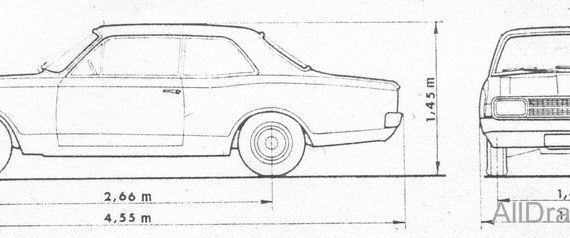 Opel Rekord C (1967) (Opel Record C (1967)) - drawings (drawings) of the car
